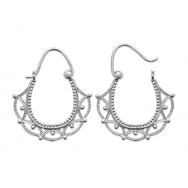 Boucles d'oreilles Argent effet "Dentelle"