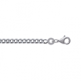 Chaine Argent 50cm maille Gourmette 2,50mm