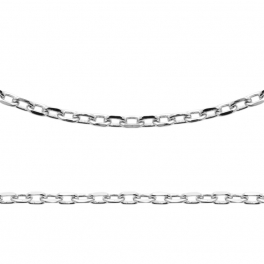 Chaine Argent 60cm maille For&ccedil;at 2,60mm