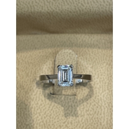 Bague Solitaire OR Blanc et Diamant