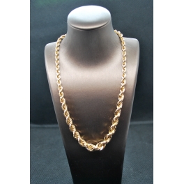 Collier Or Jaune maille Corde