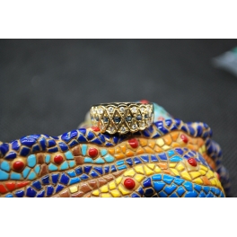Bague en Or Jaune Saphirs et Diamants