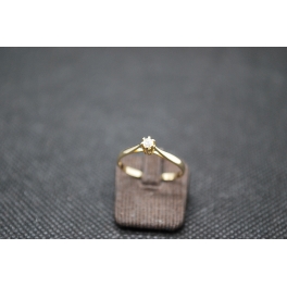Bague Solitaire Or Jaune et Diamant