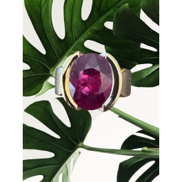Bague Or Jaune et Rubis