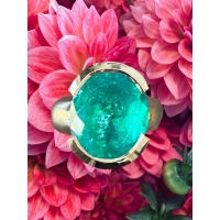Bague Or Jaune et Emeraude