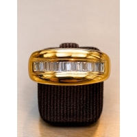 Bague Alliance en Or Jaune et Diamants