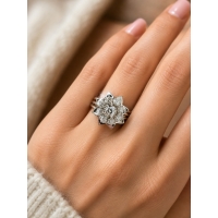 Bague occasion Or Blanc et Diamants