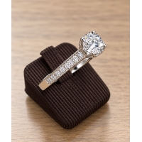 Bague solitaire Platine et Diamants