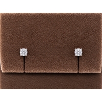 Boucles d'oreilles Or Blanc puces Diamants