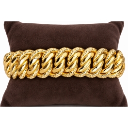 Bracelet maille am&eacute;ricaine Or Jaune