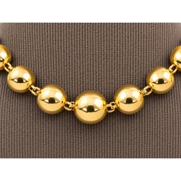 Collier Boules Or Jaune