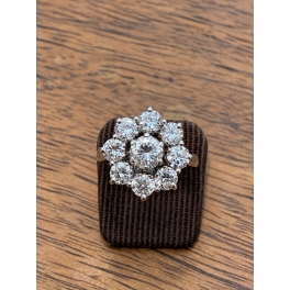 Bague entourage Diamants en Or Blanc