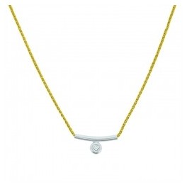 Collier en OR et OXYDE DE ZIRCONIUM