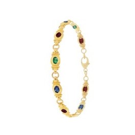 Bracelet en OR et PIERRES PRECIEUSES