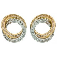 Boucles d'oreilles en OR et OXYDE DE ZIRCONIUM