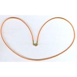 Collier cordon en Coton Cir&eacute; avec fermoir en OR