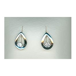 Boucles d'oreilles en OR et OXYDE DE ZIRCONIUM