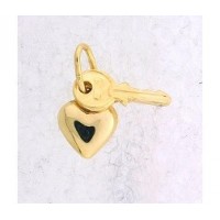 Pendentif Coeur + Clef en OR