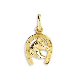Pendentif FER &agrave; CHEVAL en OR