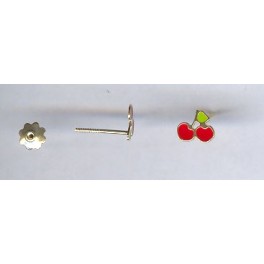 Boucles d'oreilles CERISE en OR