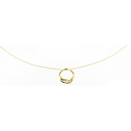Collier en OR et OXYDE DE ZIRCONIUM