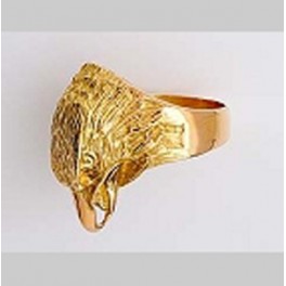 Bague t&ecirc;te d'AIGLE en OR 