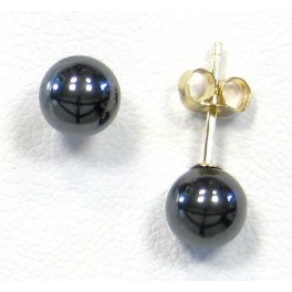 Boucles d'oreilles perles noires
