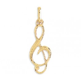 Pendentif CLE de SOL en OR 