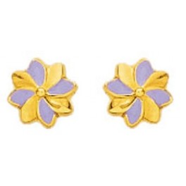 Boucles d'oreilles FLEUR en OR