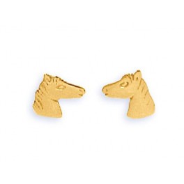 Boucles d'oreilles TETE de CHEVAL en OR