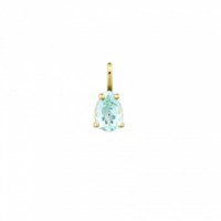 Pendentif en OR et AIGUE MARINE