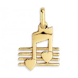 Pendentif DOUBLE CROCHE en OR