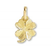 Pendentif TREFLE &agrave; 4 feuilles en OR  