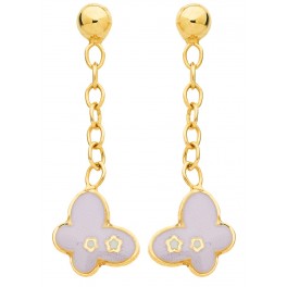Boucles d'oreilles PAPILLON en OR  