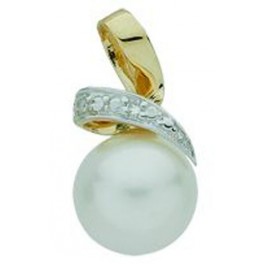 Pendentif en OR et PERLE de CULTURE et DIAMANT