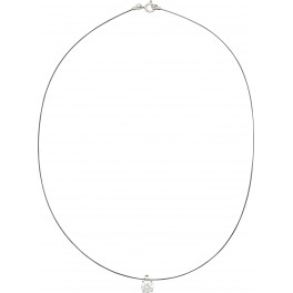 Collier en ARGENT fil de P&ecirc;che avec OXYDE de ZIRCONIUM