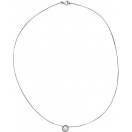 Collier en ARGENT fil de P&ecirc;che avec OXYDE de ZIRCONIUM