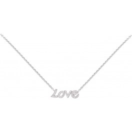Collier en ARGENT "LOVE" avec OXYDE de ZIRCONIUM