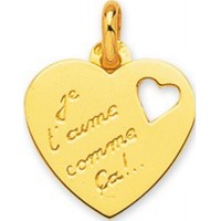 Pendentif Coeur "Je t'aime" en OR