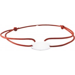 Bracelet Cordon avec plaque en Argent