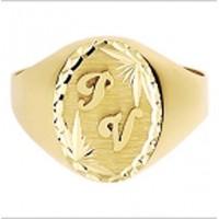 Chevali&egrave;re en OR Cisel&eacute; avec 2 initiales