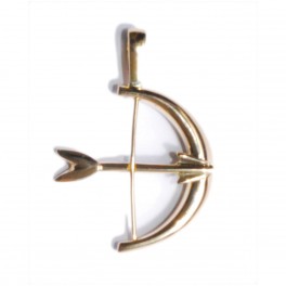 Pendentif Arc + Fl&egrave;che en OR 