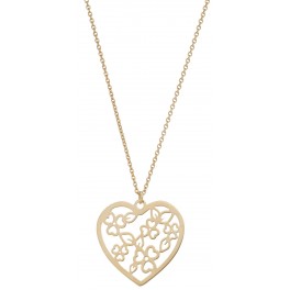 Collier Coeur ajour&eacute; en OR  