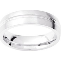 Bague en Acier Mat et Brillant