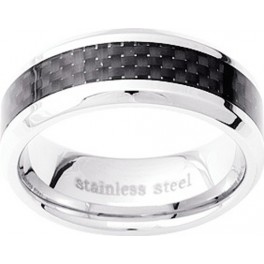 Bague Acier et Carbone