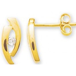 Boucles d'oreilles en OR avec Oxyde de Zirconium