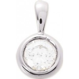 Pendentif Solitaire en OR et Oxyde de Zirconium