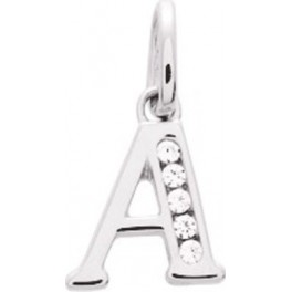 Pendentif Initiale en Argent et Oxydes de Zirconium