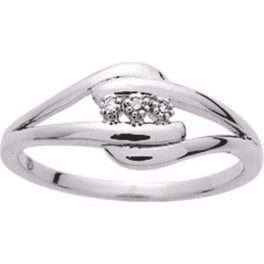 Bague trilogie en Argent et Diamants
