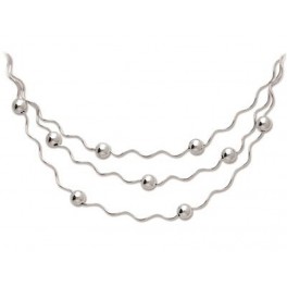 Collier en Argent avec motifs Spirales et Boules